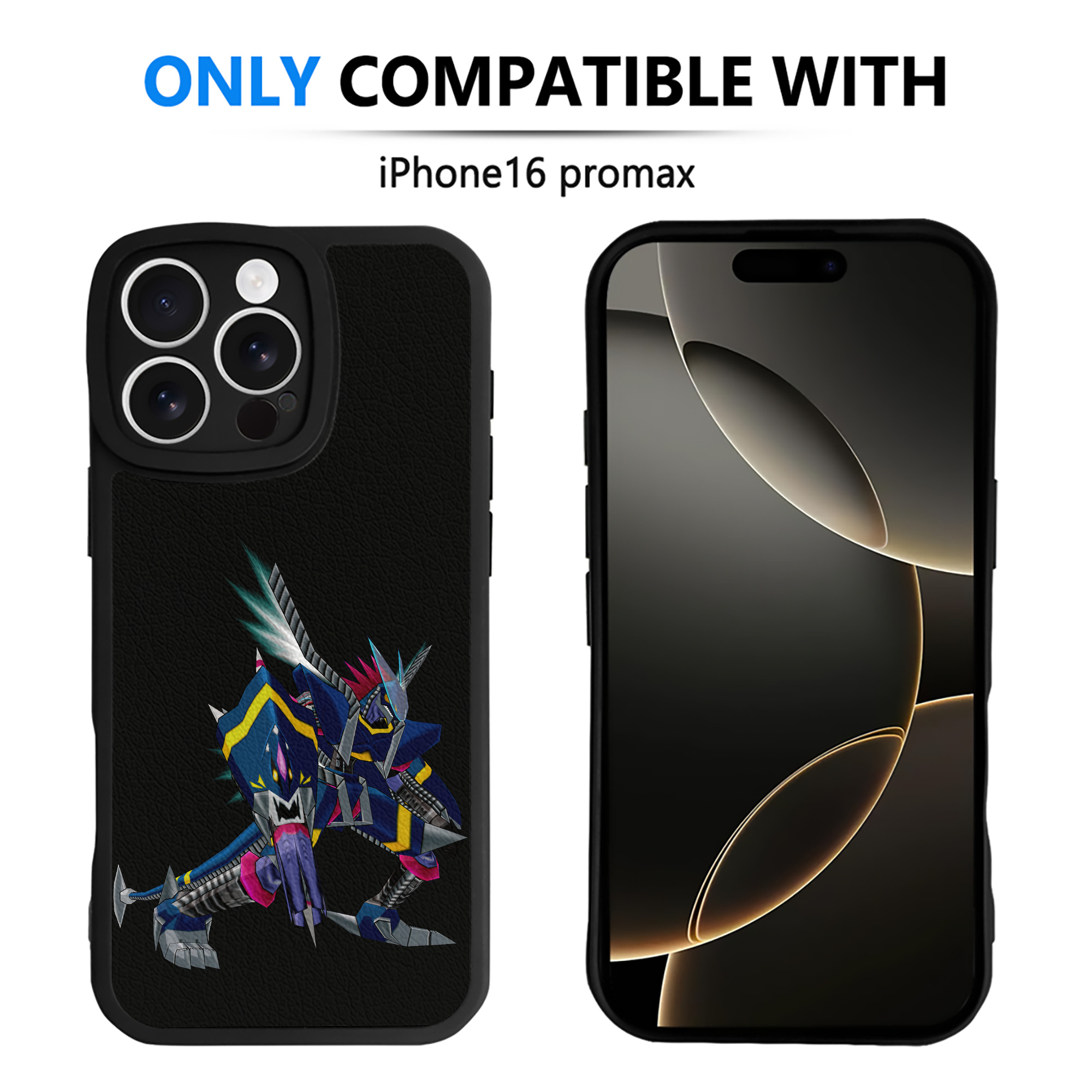 （画像用） Digimon デジタルモンスター/デジモン 【iPhone 16シリーズ対応】シリコンスマホケース（レザー調） 材質：シリコン
